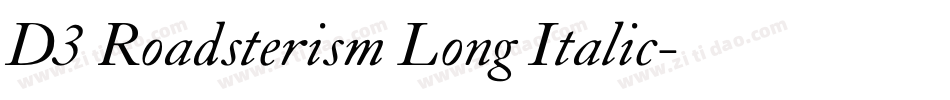 D3 Roadsterism Long Italic字体转换